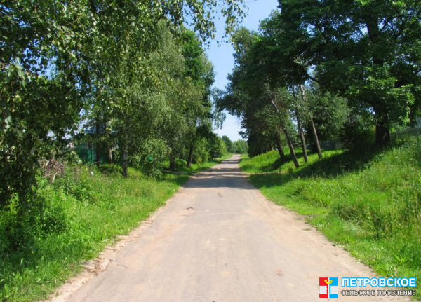 Тархово - вид вдоль дороги от начала деревни